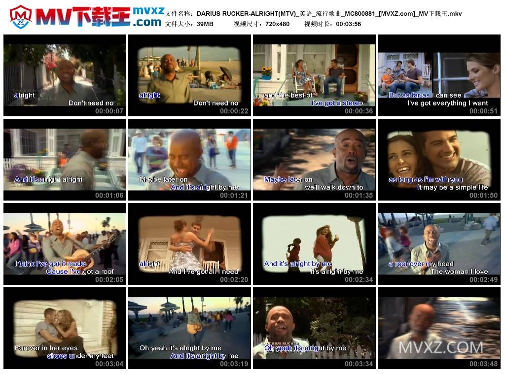 DARIUS RUCKER-ALRIGHT(MTV)_英语_流行歌曲_MC800881